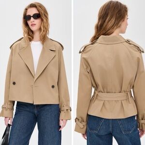 Frame The Swing Trench Jacket XS BNWT CROPPED